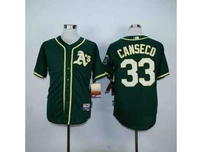 mlb jerseys oakland athletics #33 canseco green[canseco]