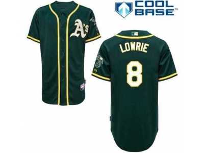 mlb jerseys oakland athletics #8 lowrie green[2014 new][lowrie]