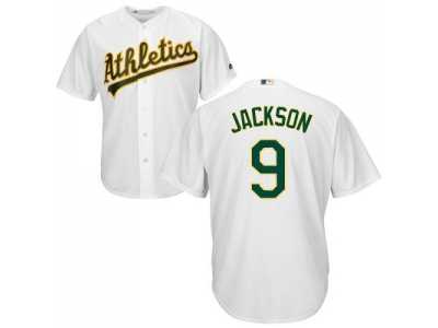 Youth Oakland Athletics #9 Reggie Jackson White Cool Base Stitched MLB Jersey