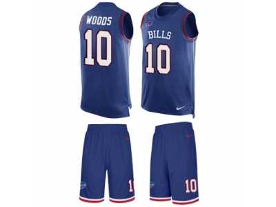 Men's Nike Buffalo Bills #10 Robert Woods Limited Royal Blue Tank Top Suit NFL Jersey