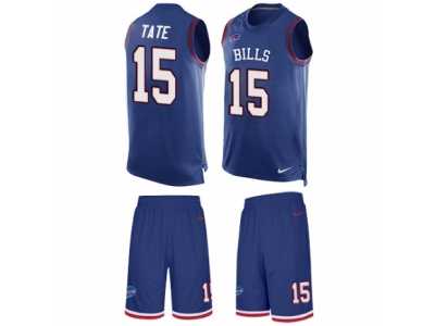 Men's Nike Buffalo Bills #15 Brandon Tate Limited Royal Blue Tank Top Suit NFL Jersey