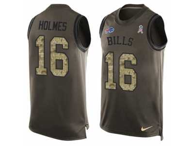 Men\'s Nike Buffalo Bills #16 Andre Holmes Limited Green Salute to Service Tank Top NFL Jersey
