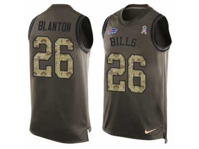 Men's Nike Buffalo Bills #26 Robert Blanton Limited Green Salute to Service Tank Top NFL Jersey