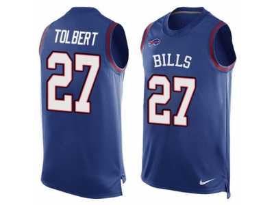 Men's Nike Buffalo Bills #27 Mike Tolbert Limited Royal Blue Player Name & Number Tank Top NFL Jersey