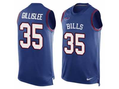 Men's Nike Buffalo Bills #35 Mike Gillislee Limited Royal Blue Player Name & Number Tank Top NFL Jersey