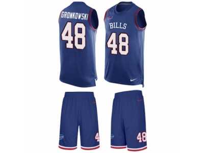 Men's Nike Buffalo Bills #48 Glenn Gronkowski Limited Royal Blue Tank Top Suit NFL Jersey