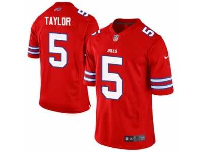 Men\'s Nike Buffalo Bills #5 Tyrod Taylor Limited Red Rush NFL Jersey