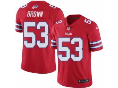 Men's Nike Buffalo Bills #53 Zach Brown Limited Red Rush NFL Jersey