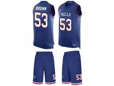 Men's Nike Buffalo Bills #53 Zach Brown Limited Royal Blue Tank Top Suit NFL Jersey