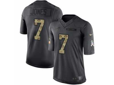 Men's Nike Buffalo Bills #7 Cardale Jones Limited Black 2016 Salute to Service NFL Jersey