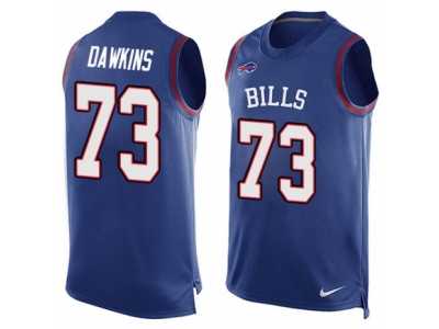 Men's Nike Buffalo Bills #73 Dion Dawkins Limited Royal Blue Player Name & Number Tank Top NFL Jersey