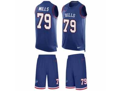 Men's Nike Buffalo Bills #79 Jordan Mills Limited Royal Blue Tank Top Suit NFL Jersey