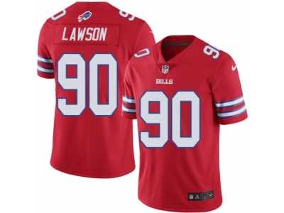 Men's Nike Buffalo Bills #90 Shaq Lawson Limited Red Rush NFL Jersey
