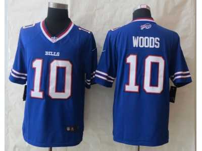 Nike Buffalo Bills #10 Woods Blue Jerseys(Limited)