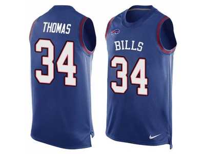 Nike Buffalo Bills #34 Thurman Thomas Royal Blue Team Color Men's Stitched NFL Limited Tank Top Jersey