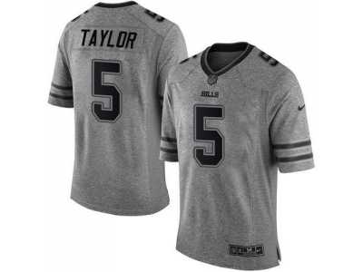 Nike Buffalo Bills #5 Tyrod Taylor Gridiron Gray jerseys(Limited)