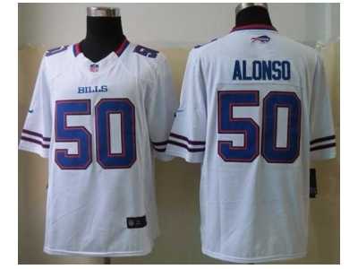 Nike Buffalo Bills #50 Alonso white Jerseys(Limited)