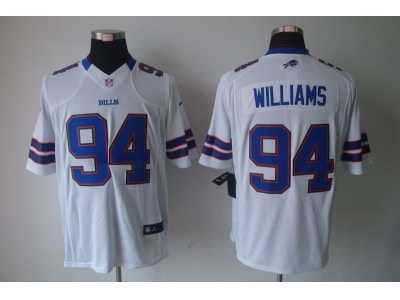 Nike NFL Buffalo Bills #94 Williams White Jerseys(Limited)