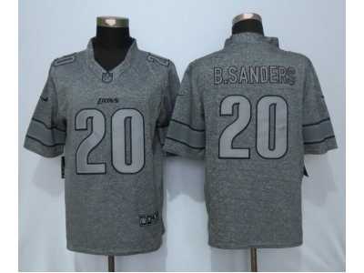 Men Nike Detroit Lions #20 Barry Sanders Gray Stitched Gridiron Gray Limited Jersey