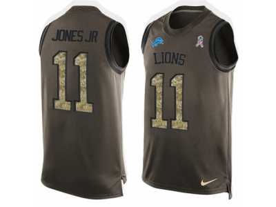 Men's Nike Detroit Lions #11 Marvin Jones Jr Limited Green Salute to Service Tank Top NFL Jersey