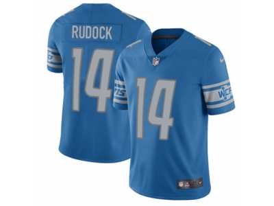 Men's Nike Detroit Lions #14 Jake Rudock Vapor Untouchable Limited Light Blue Team Color NFL Jersey