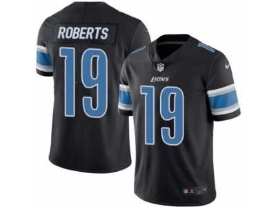 Men's Nike Detroit Lions #19 Andre Roberts Limited Black Rush NFL Jersey