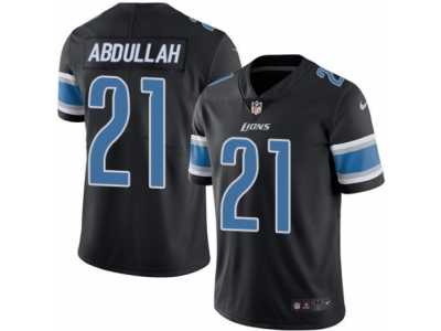 Men's Nike Detroit Lions #21 Ameer Abdullah Limited Black Rush NFL Jersey