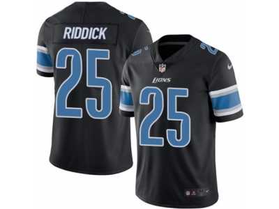 Men's Nike Detroit Lions #25 Theo Riddick Limited Black Rush NFL Jersey