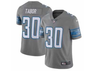 Men's Nike Detroit Lions #30 Teez Tabor Limited Steel Rush NFL Jersey