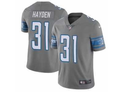 Men's Nike Detroit Lions #31 D.J. Hayden Limited Steel Rush NFL Jersey