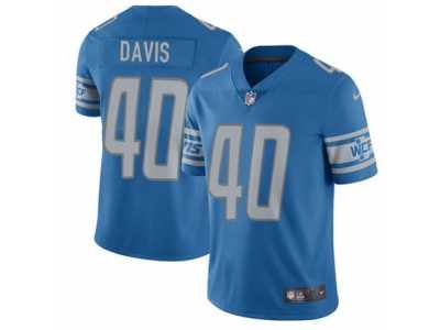 Men's Nike Detroit Lions #40 Jarrad Davis Limited Light Blue Team Color NFL Jersey