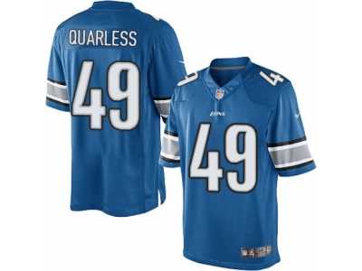 Men's Nike Detroit Lions #49 Andrew Quarless Limited Light Blue Team Color NFL Jersey