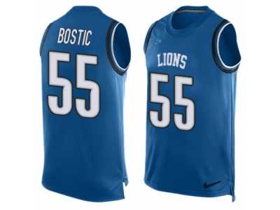 Men's Nike Detroit Lions #55 Jon Bostic Limited Light Blue Player Name & Number Tank Top NFL Jersey