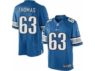 Men's Nike Detroit Lions #63 Brandon Thomas Limited Light Blue Team Color NFL Jersey