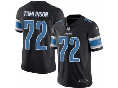 Men's Nike Detroit Lions #72 Laken Tomlinson Limited Black Rush NFL Jersey