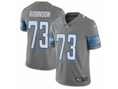 Men's Nike Detroit Lions #73 Greg Robinson Limited Steel Rush NFL Jersey