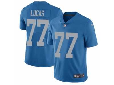 Men's Nike Detroit Lions #77 Cornelius Lucas Vapor Untouchable Limited Blue Alternate NFL Jersey