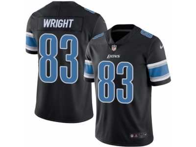Men's Nike Detroit Lions #83 Tim Wright Limited Black Rush NFL Jersey