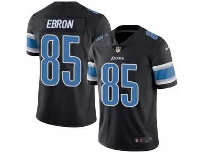 Men's Nike Detroit Lions #85 Eric Ebron Limited Black Rush NFL Jersey