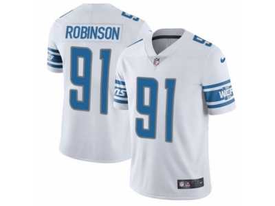 Men's Nike Detroit Lions #91 A'Shawn Robinson Vapor Untouchable Limited White NFL Jersey