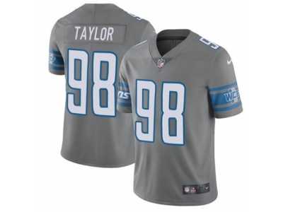 Men's Nike Detroit Lions #98 Devin Taylor Limited Steel Rush NFL Jersey