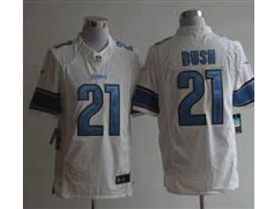 Nike NFL Detroit Lions #21 Reggie Bush White Jerseys(Limited)