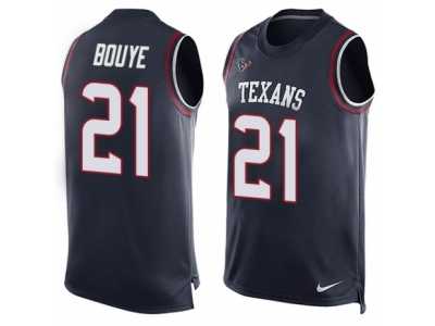 Men's Nike Houston Texans #21 A.J. Bouye Limited Navy Blue Player Name & Number Tank Top NFL Jersey