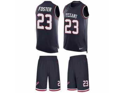 Men's Nike Houston Texans #23 Arian Foster Limited Navy Blue Tank Top Suit NFL Jersey