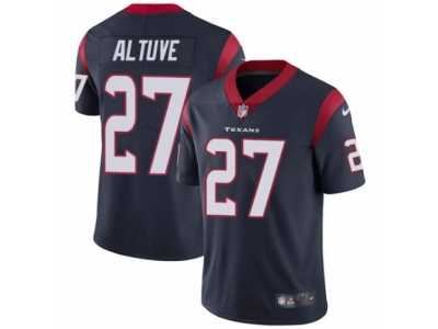 Men's Nike Houston Texans #27 Jose Altuve Vapor Untouchable Limited Navy Blue Team Color NFL Jersey