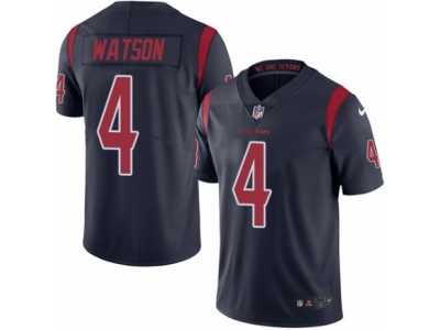 Men's Nike Houston Texans #4 Deshaun Watson Limited Navy Blue Rush NFL Jersey