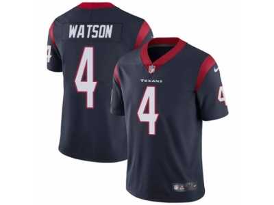 Men's Nike Houston Texans #4 Deshaun Watson Vapor Untouchable Limited Navy Blue Team Color NFL Jersey