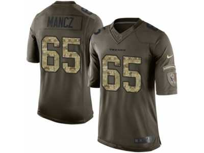 Men's Nike Houston Texans #65 Greg Mancz Limited Green Salute to Service NFL Jersey