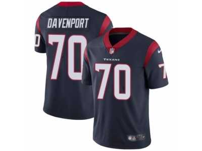 Men's Nike Houston Texans #70 Julien Davenport Vapor Untouchable Limited Navy Blue Team Color NFL Jersey