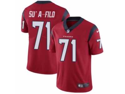 Men's Nike Houston Texans #71 Xavier Su'a-Filo Vapor Untouchable Limited Red Alternate NFL Jersey
